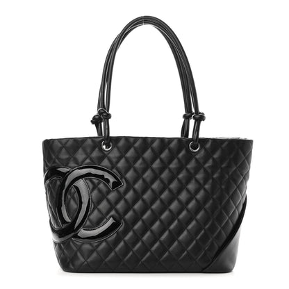 Chanel Calfskin Quilted Large Cambon Tote Black 1 of 10