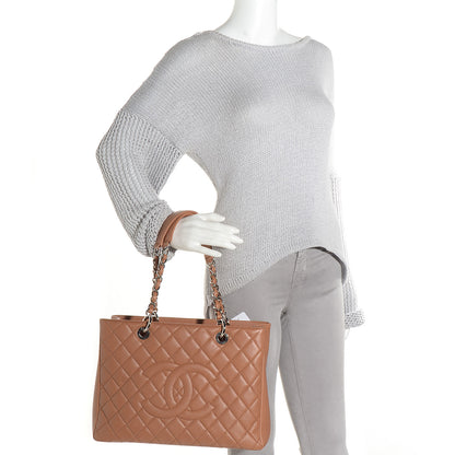 Chanel Caviar Grand Shopping Tote GST Dark Beige 2 of 7