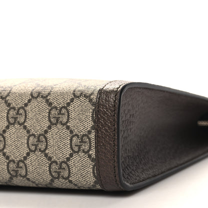 Gucci GG Supreme Monogram Web Ophidia Pouch Brown 10 of 11