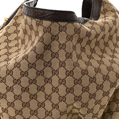 Gucci Monogram Large Jockey Hobo Dark Brown 8 of 12