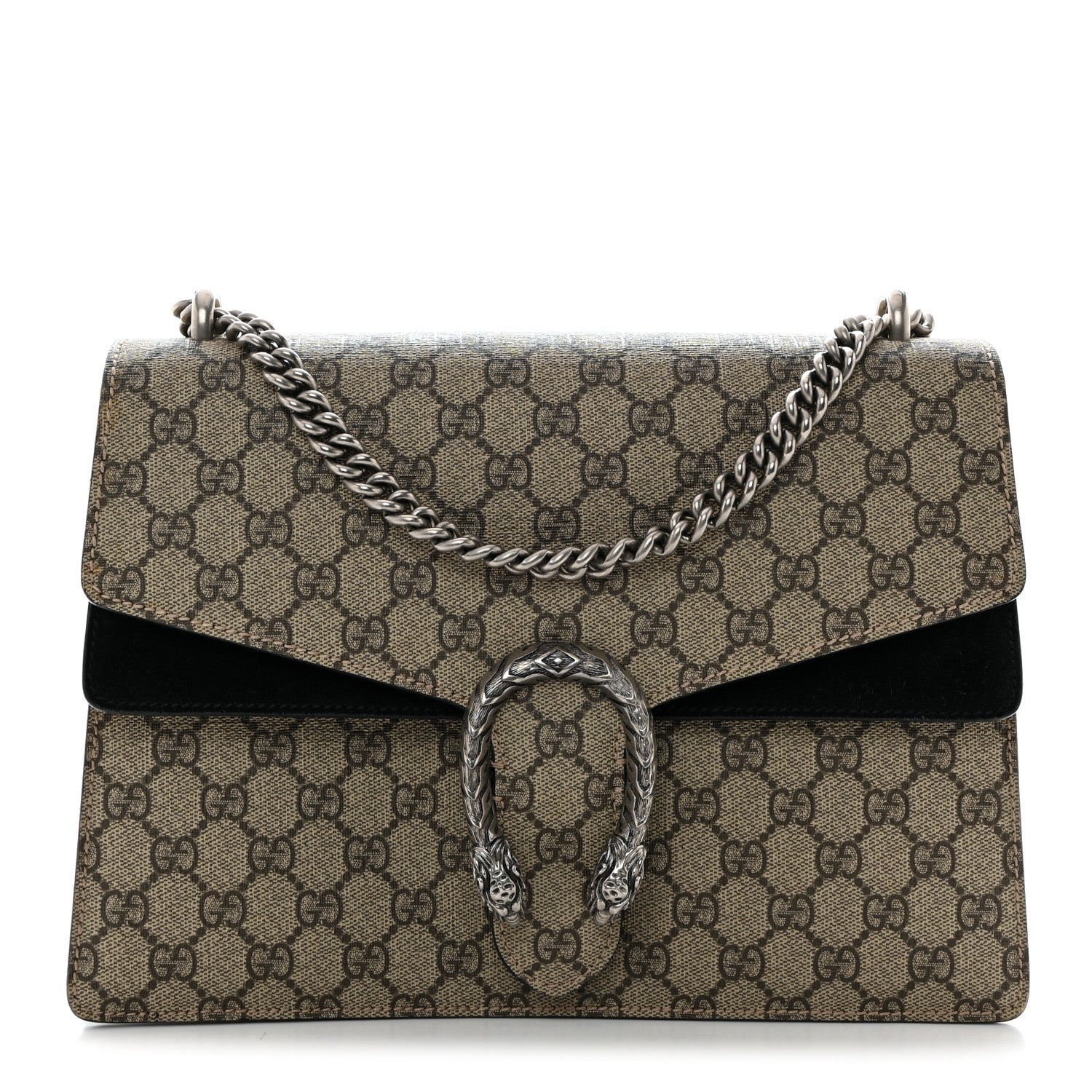 Gucci GG Supreme Monogram Medium Dionysus Shoulder Bag Black 1 of 10