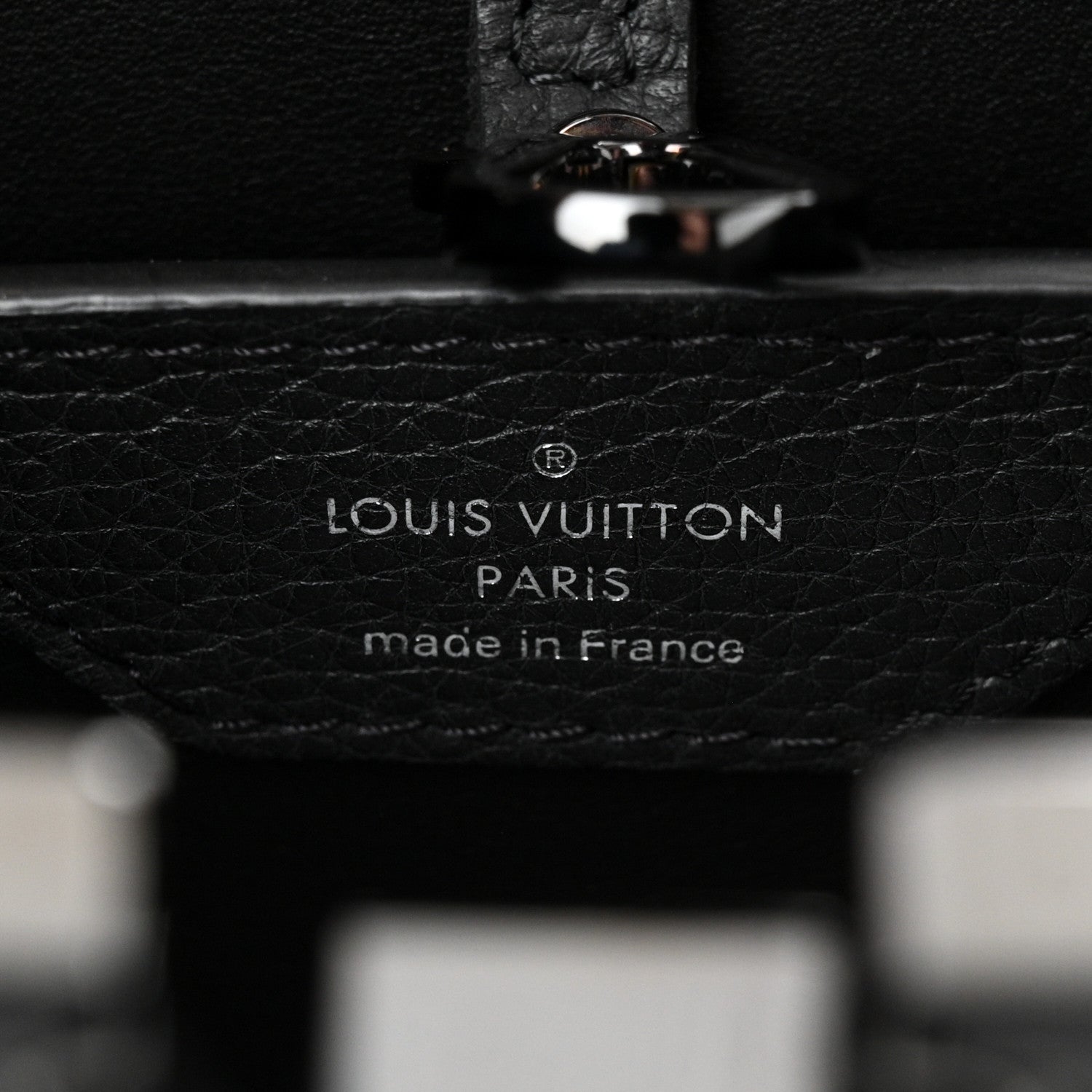 Louis Vuitton Taurillon Capucines BB Matte Black 6 of 9