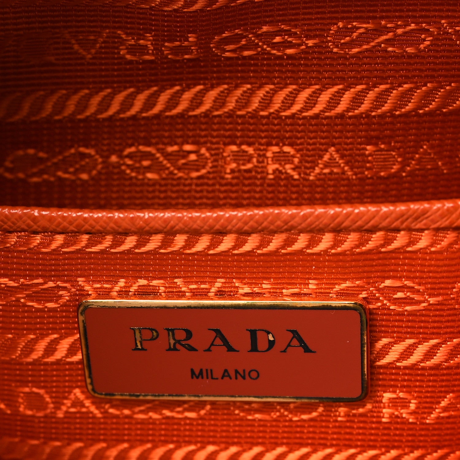 Prada Saffiano Lux Parabole Tote Papaya 6 of 9