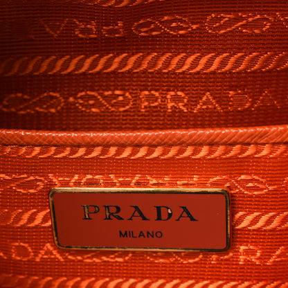 Prada Saffiano Lux Parabole Tote Papaya 6 of 9