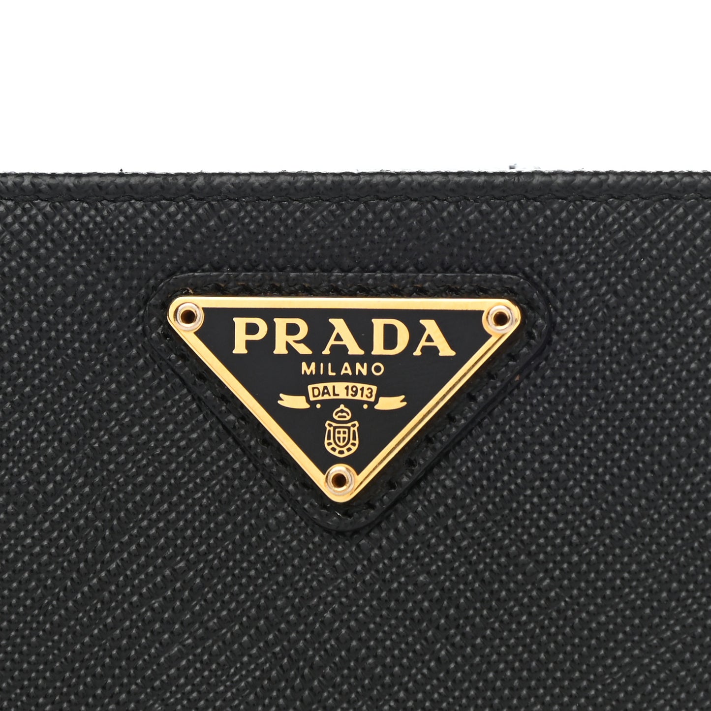 Saffiano Metal Compact Wallet Black