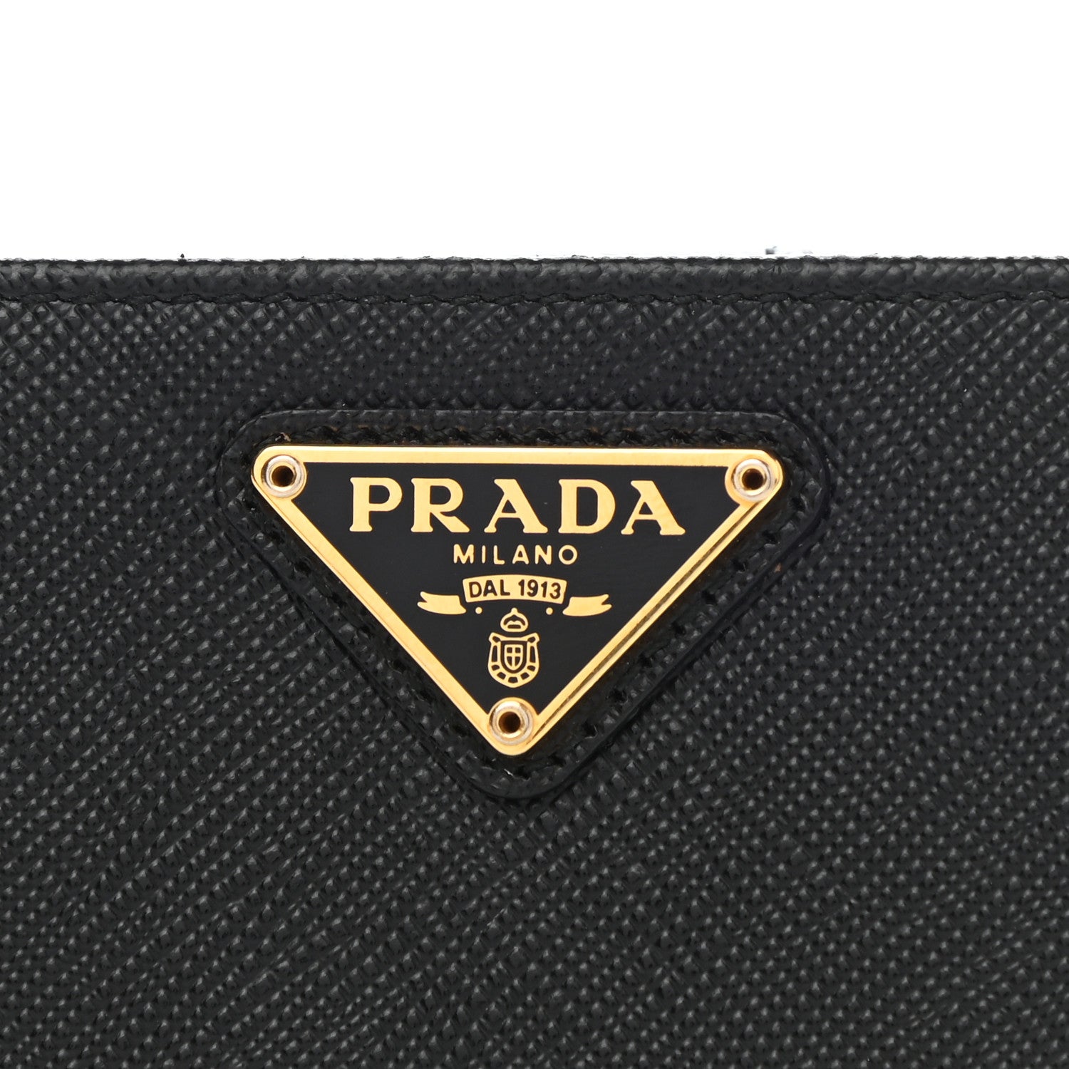 Prada Saffiano Metal Compact Wallet Black 6 of 8