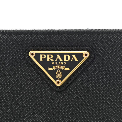 Prada Saffiano Metal Compact Wallet Black 6 of 8