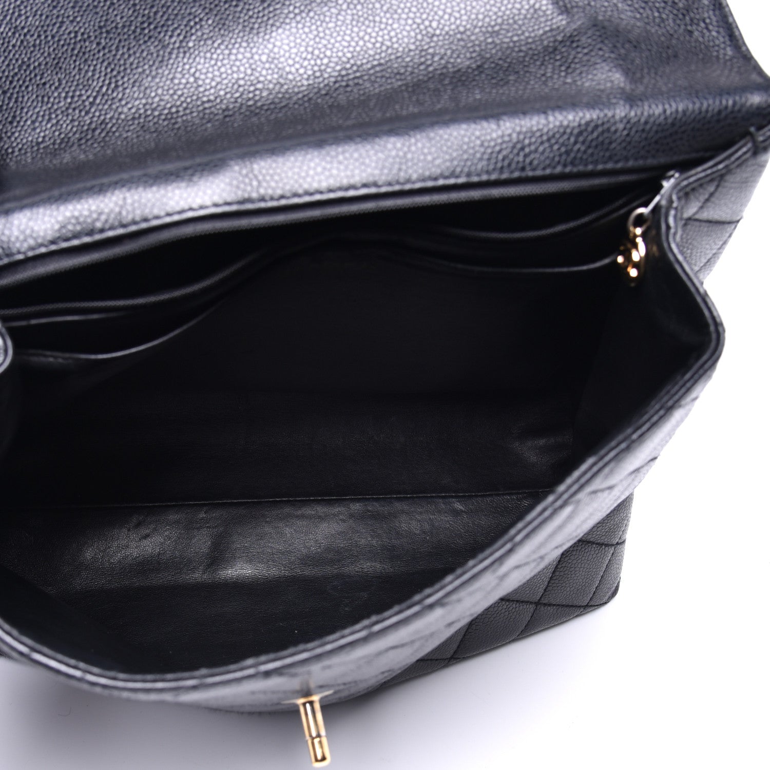 Chanel Caviar Quilted Jumbo Kelly Flap Black 5 of 8