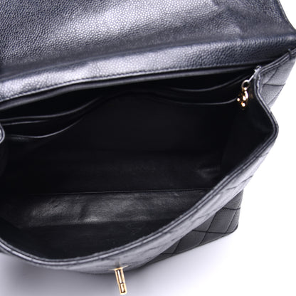 Chanel Caviar Quilted Jumbo Kelly Flap Black 5 of 8
