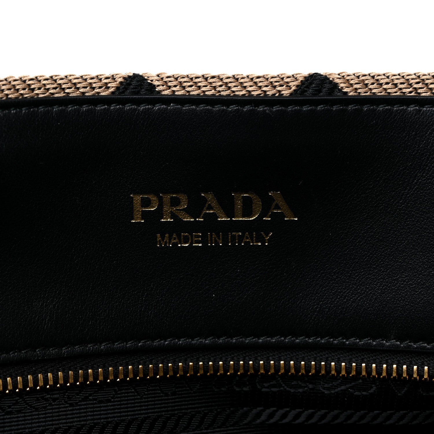 Prada Jacquard Saffiano Triangolo Symbole Embroidered Large Tote Black Corda 6 of 11