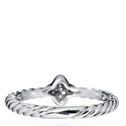 David Yurman Sterling Silver Diamond Quatrefoil Ring 52 6 4 of 6