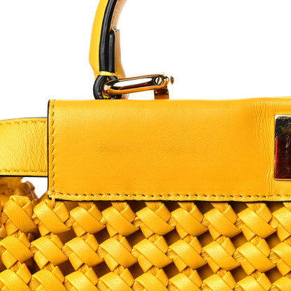 Fendi Nappa Matisse Intreccio Medium Peekaboo Iconic Satchel Mimosa 17 of 17