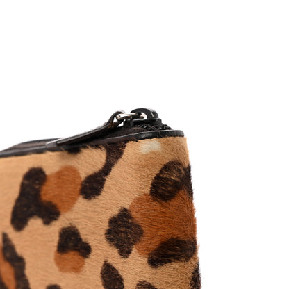 Prada Calf Hair Leopard Zip Wallet Miele Moro 13 of 16