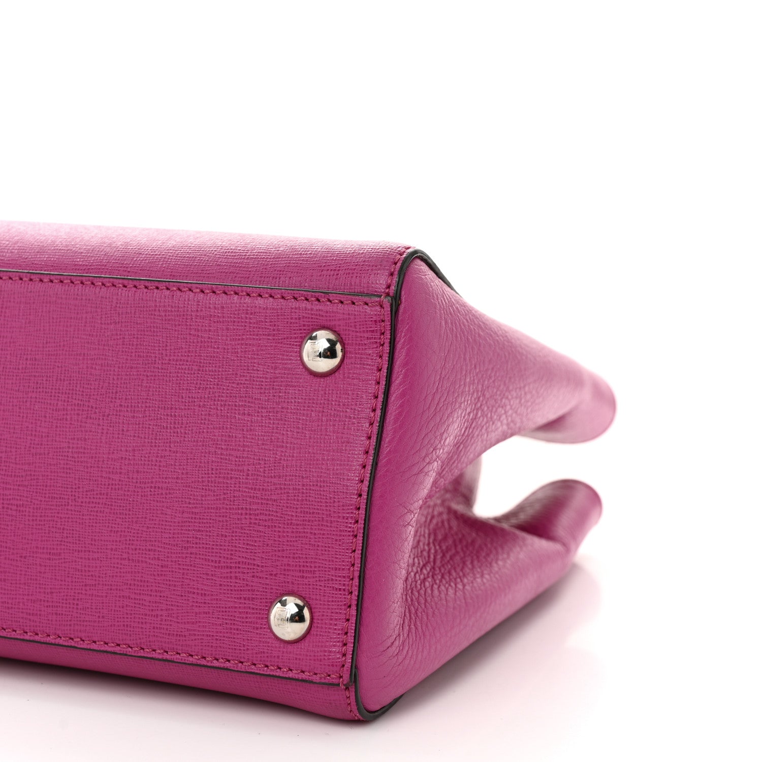 Fendi Vitello Elite Petite 2Jours Tote Magenta 9 of 11