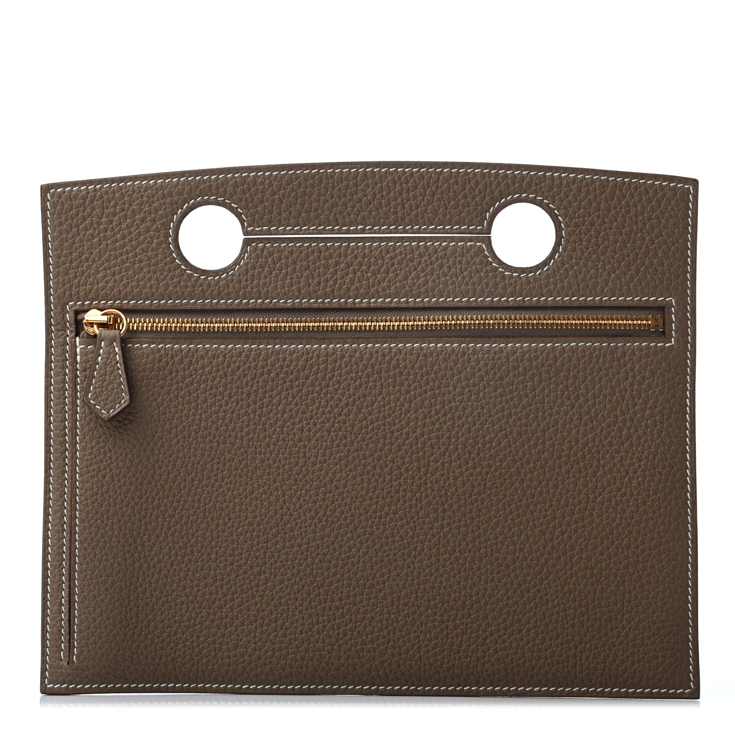 Hermes Togo Backpocket Pouch 30 Etoupe 1 of 6