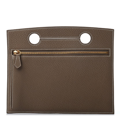 Hermes Togo Backpocket Pouch 30 Etoupe 1 of 6