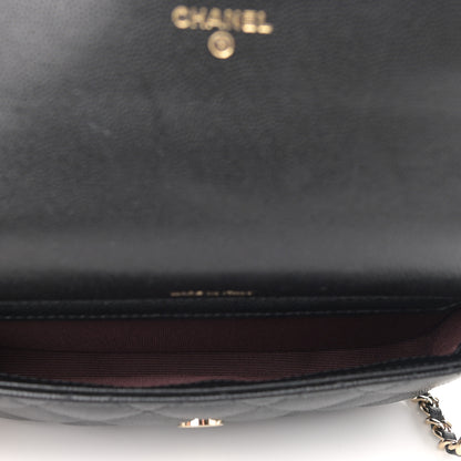 Chanel Caviar Quilted Flap Phone Holder With Chain Black 5 of 13