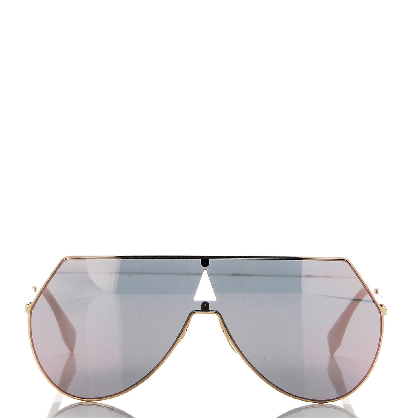 Metal Mirrored Eyeline Sunglasses FF 0193/S Matte Gold