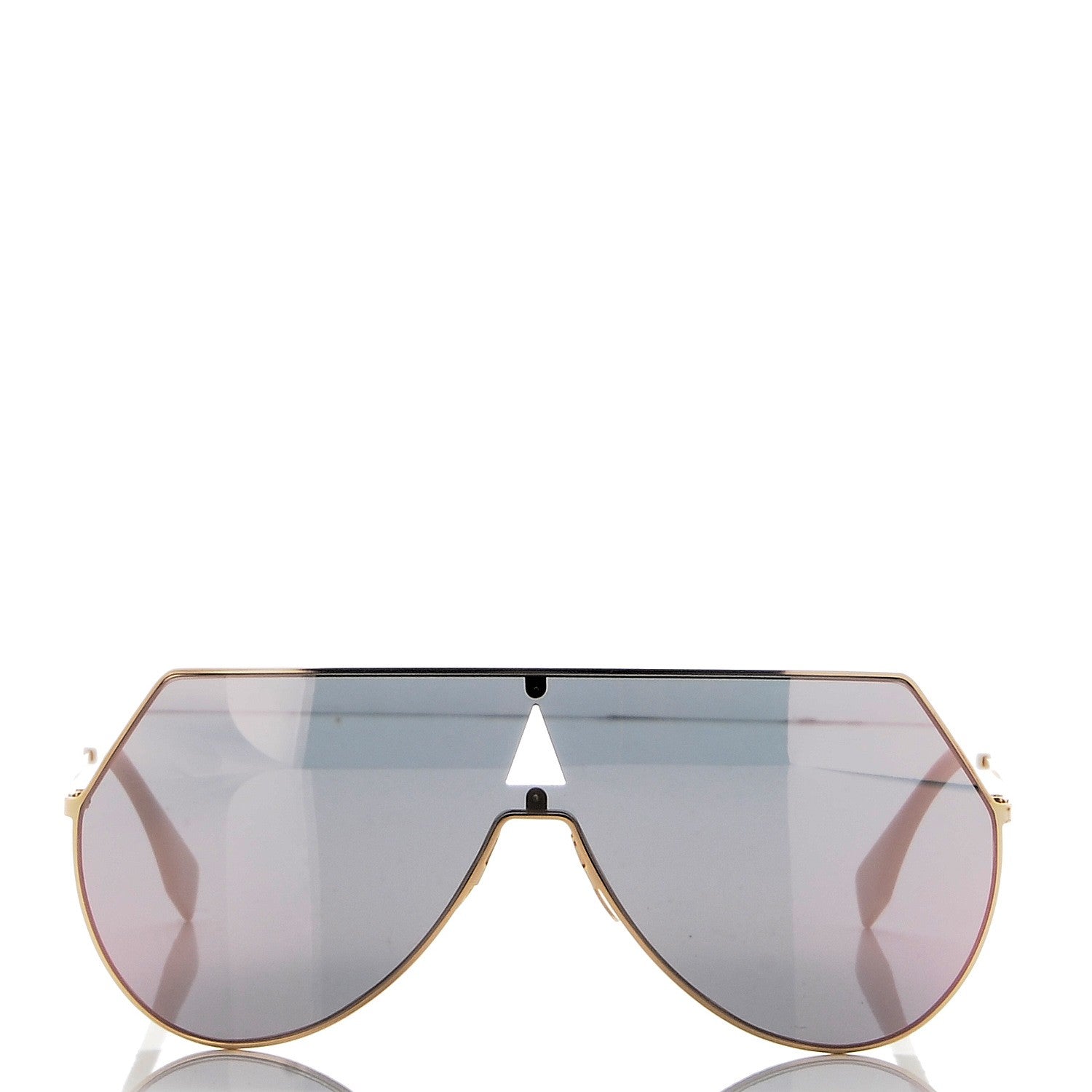 Fendi Metal Mirrored Eyeline Sunglasses FF 0193/S Matte Gold 2 of 9