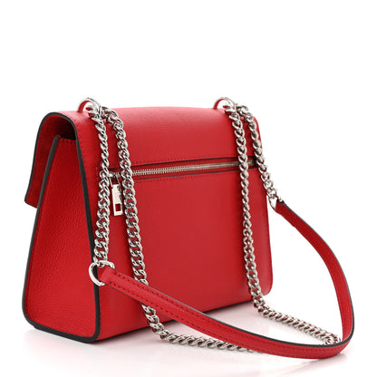 Louis Vuitton Soft Calfskin Mylockme Chain Bag BB Rubis 3 of 10