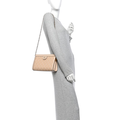 Gucci Summer Denim Calfskin GG Monogram Small Ophidia Chain Shoulder Bag Souffle Rose 2 of 12