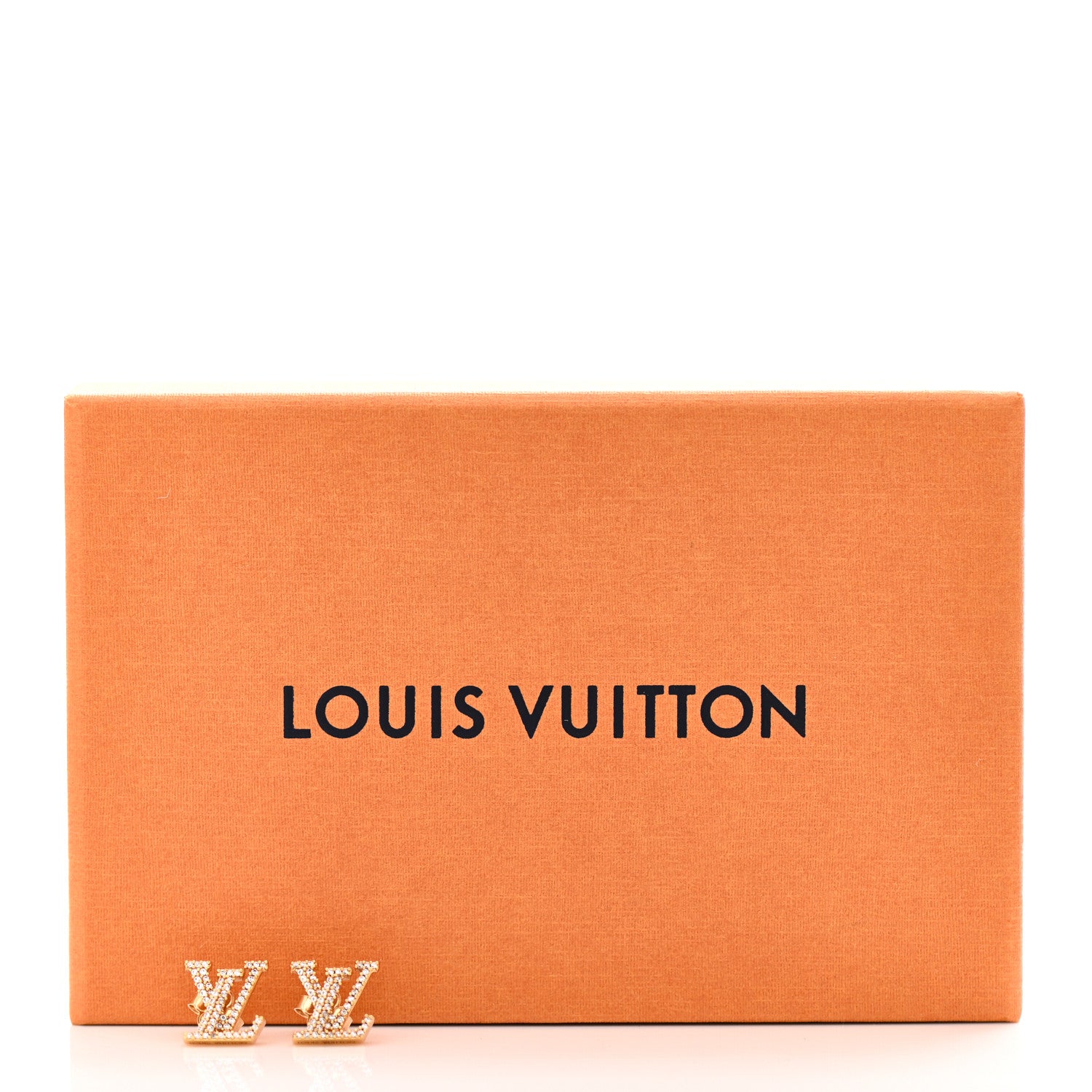 Louis Vuitton Metal Crystal LV Iconic Earrings Gold 6 of 6