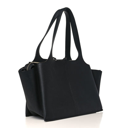 Celine Baby Grained Calfskin Medium Tri-Fold Bag Black 3 of 8