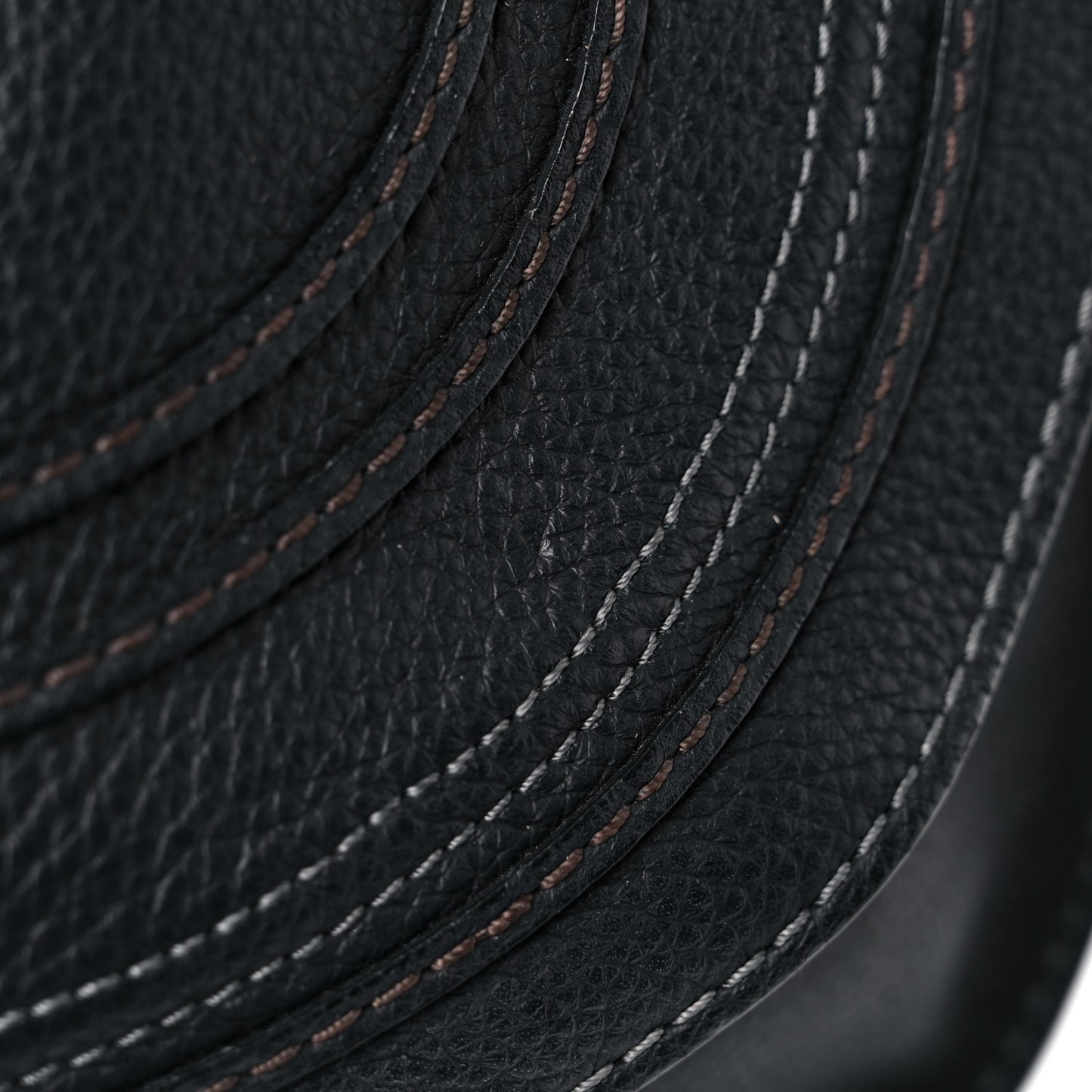 Calfskin Medium Marcie Round Crossbody Bag Black