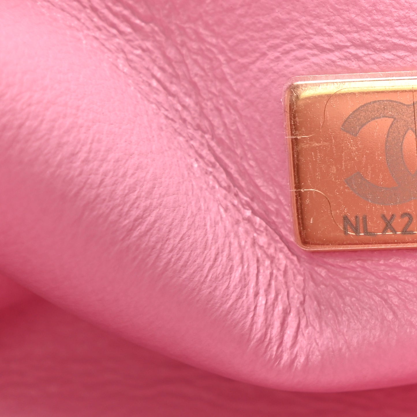 Shearling Lambskin Quilted Small CC Vanity Case Pink