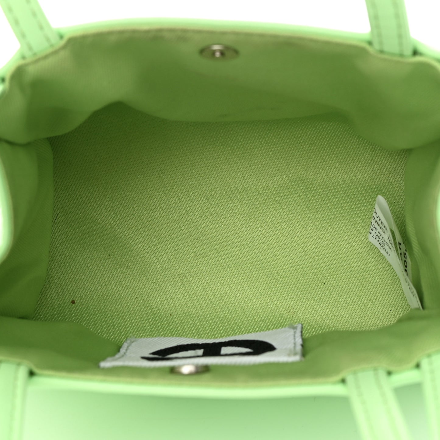Vegan Leather Small Shopping Bag Double Mint
