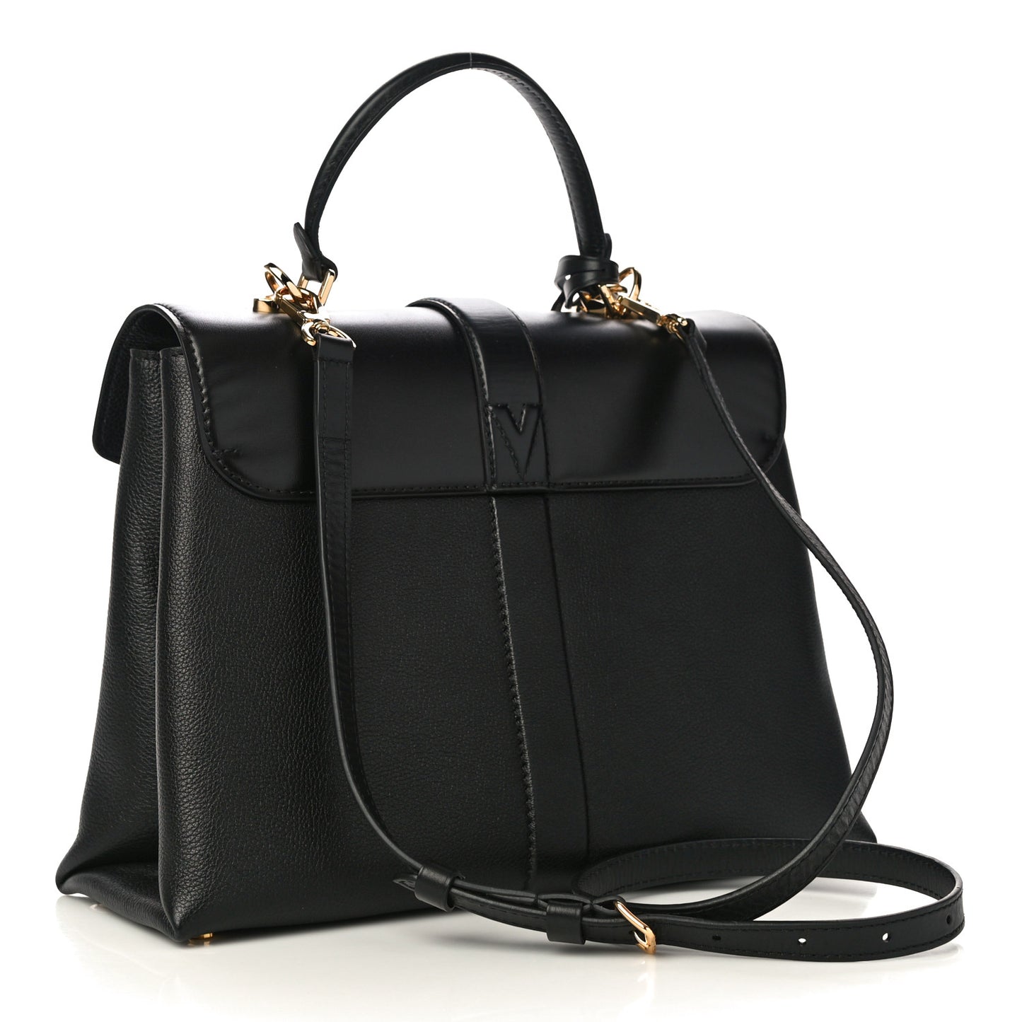 Grained Smooth Calfskin Rose Des Vents MM Black