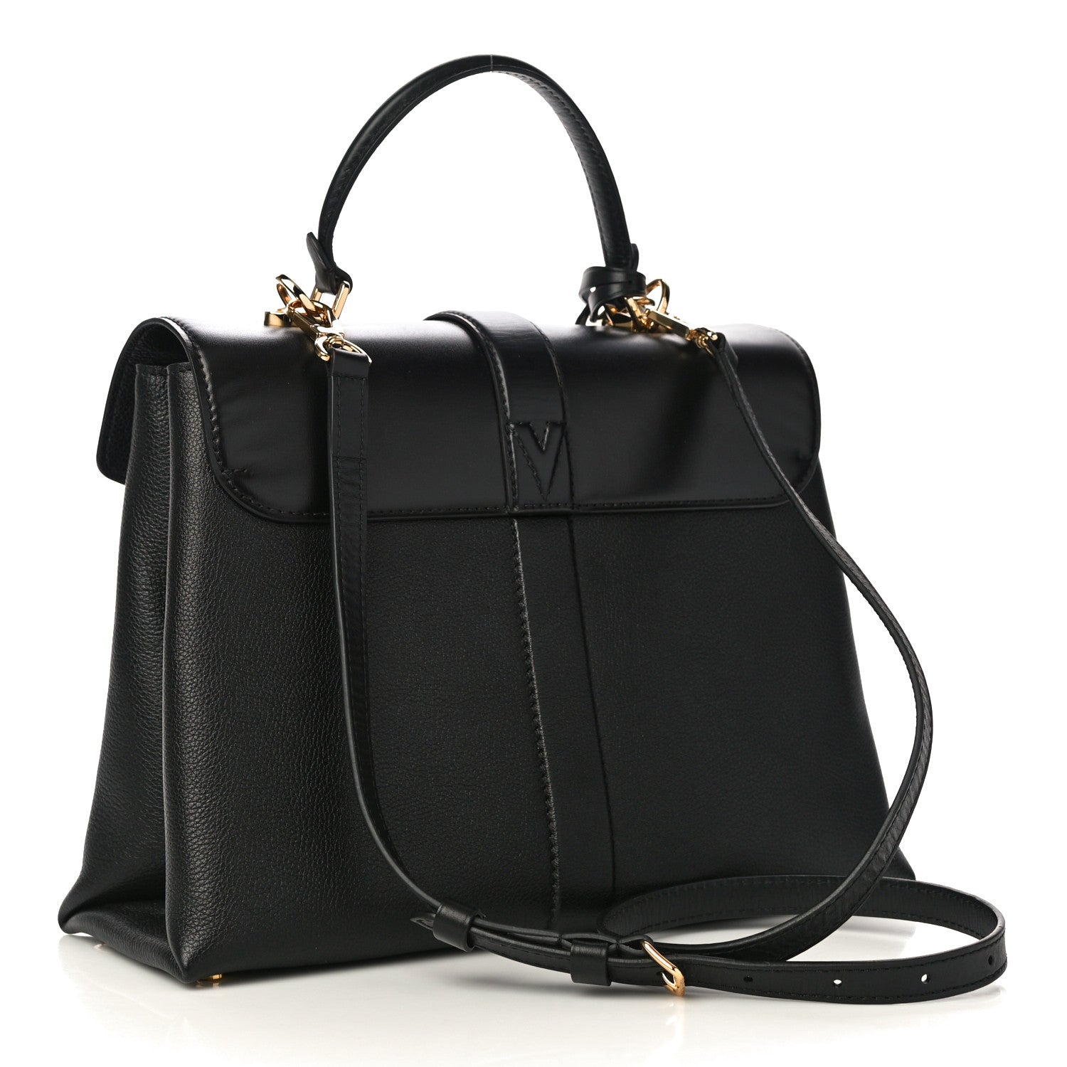 Louis Vuitton Grained Smooth Calfskin Rose Des Vents MM Black 4 of 10