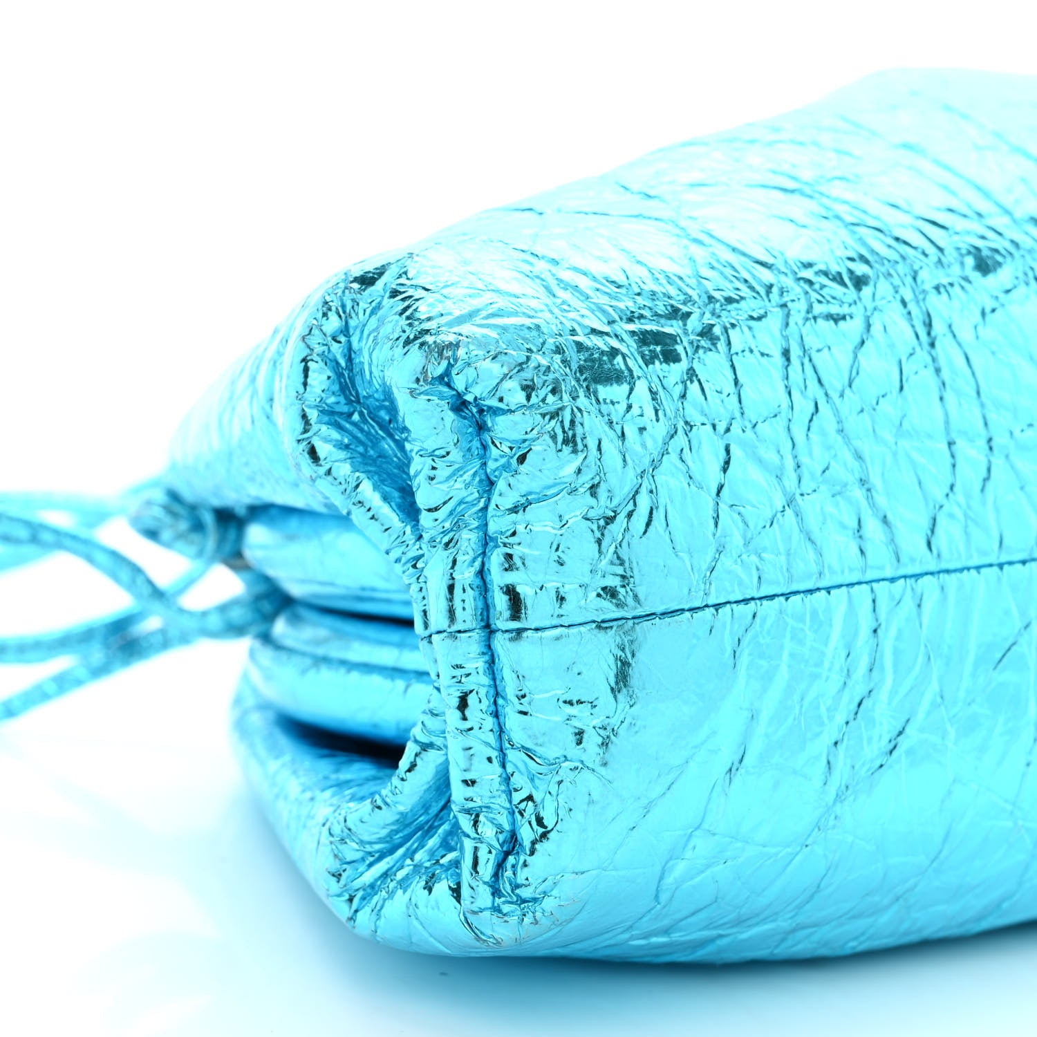 Bottega Veneta Metallic The Mini Pouch Sky Blue 9 of 10