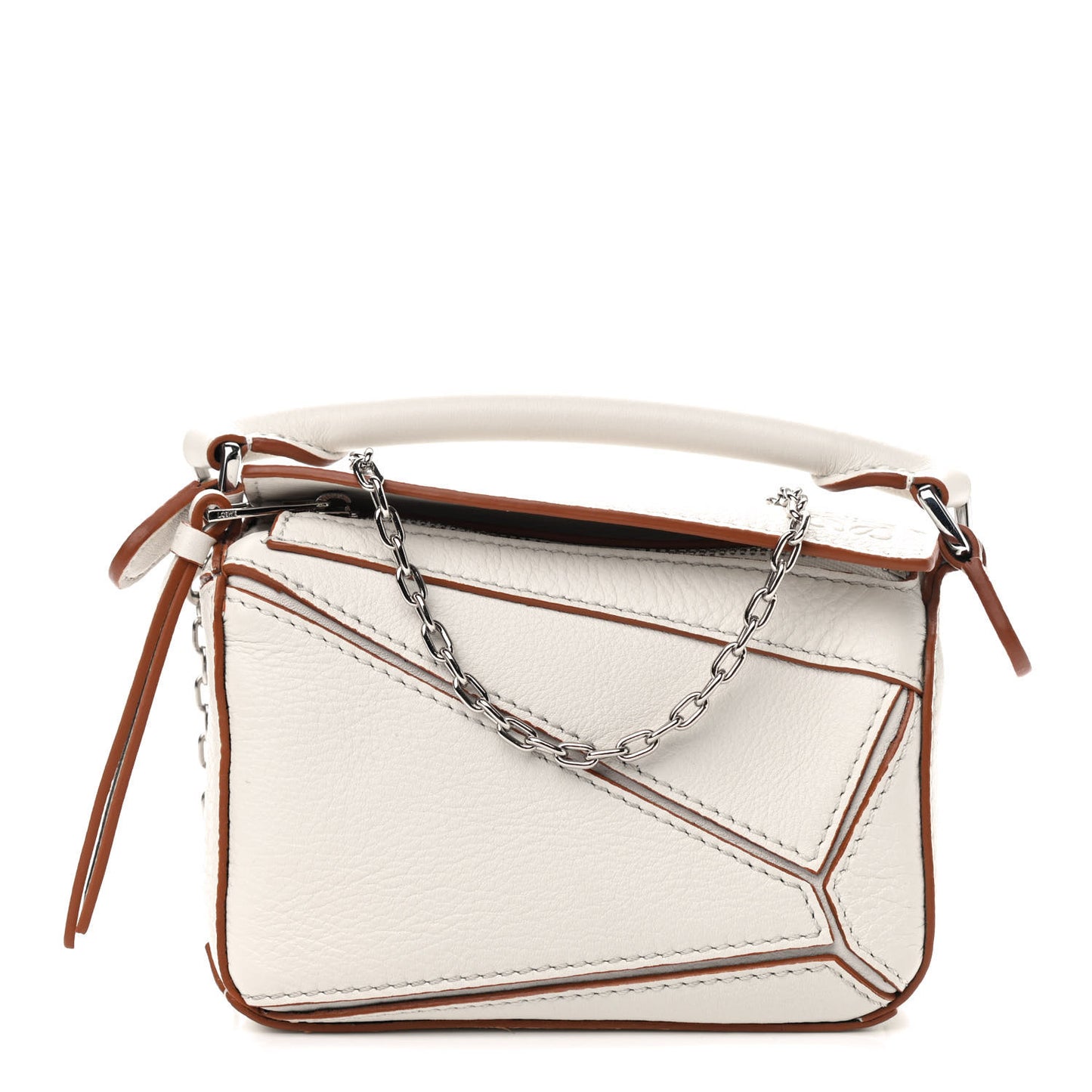 Calfskin Nano Puzzle Bag White