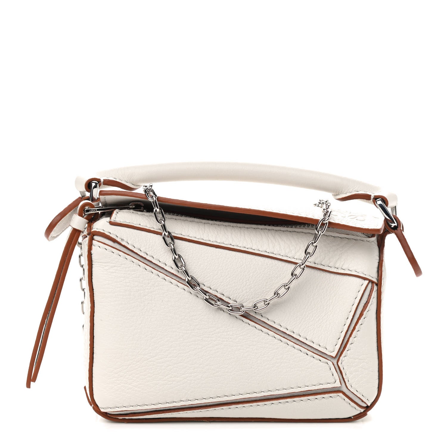 Loewe Calfskin Nano Puzzle Bag White 1 of 10