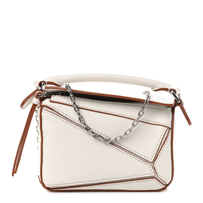 Loewe Calfskin Nano Puzzle Bag White 1 of 10