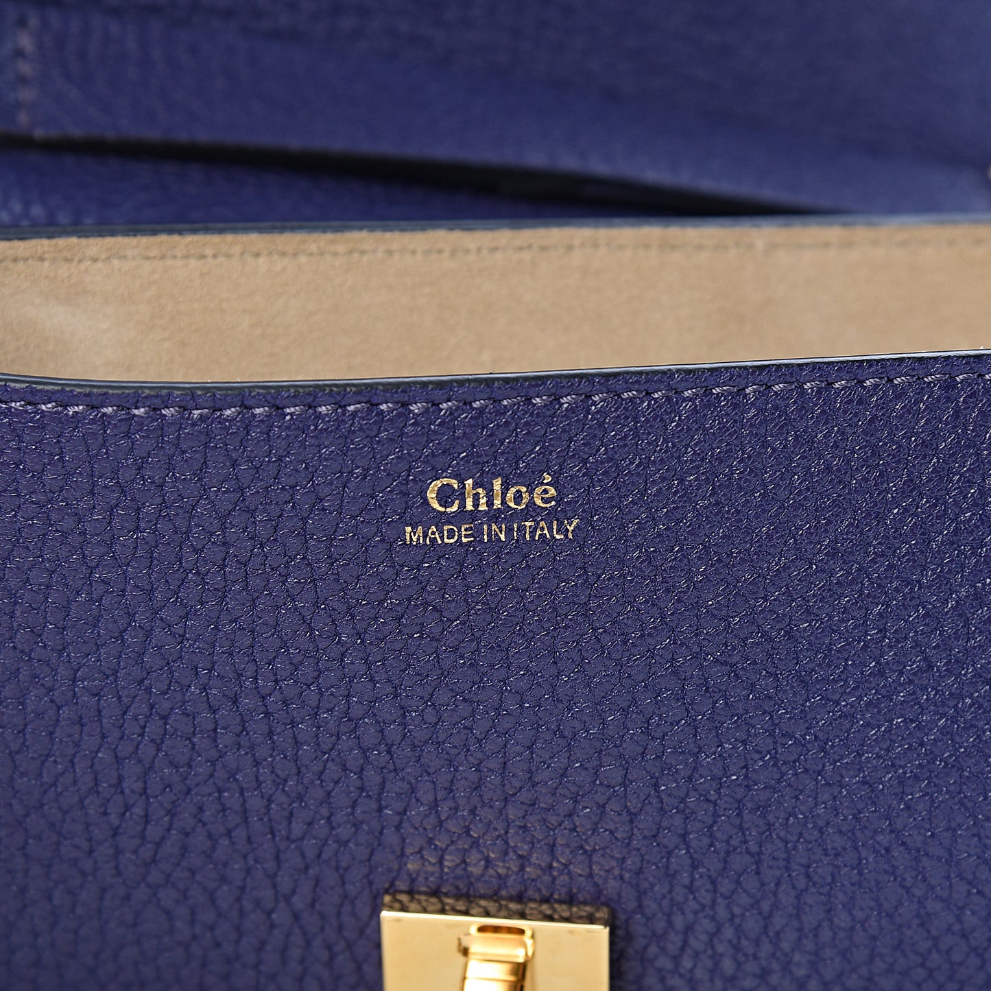 Grained Lambskin Mini Drew Shoulder Bag Royal Navy