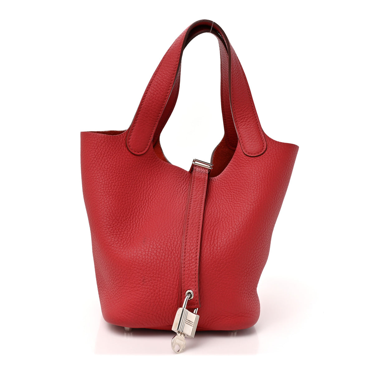Hermes Taurillon Clemence Picotin Lock 18 PM Rouge Garance 1 of 10