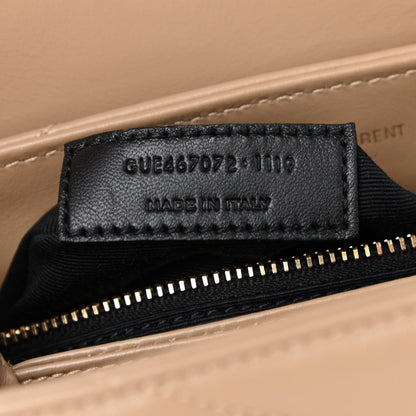 Saint Laurent Calfskin Y Quilted Monogram Toy Loulou Crossbody Bag Dark Beige 6 of 7