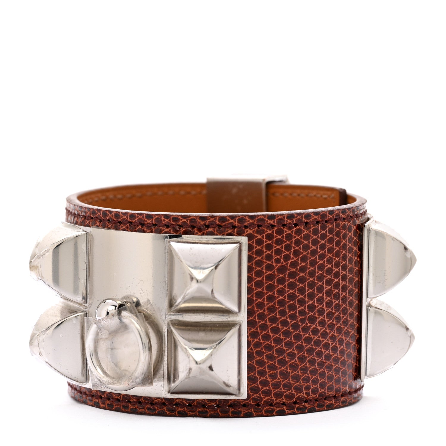 Hermes Lizard Collier De Chien CDC Bracelet S Etrusque 1 of 7