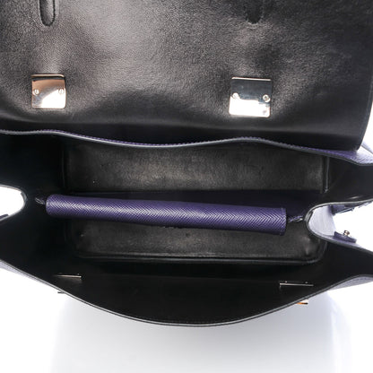 Prada Saffiano Cuir Convertible Top Handle Tote Viola 5 of 6