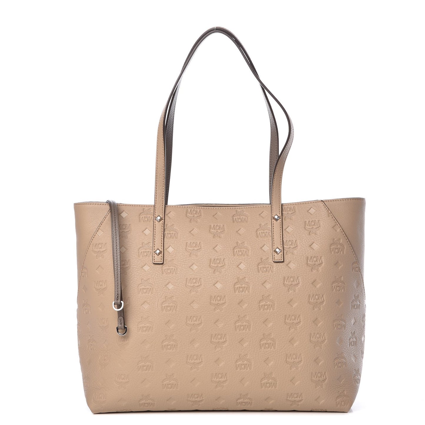 Calfskin Ottomar Monogram Medium Klara Top Zip Tote New Beige