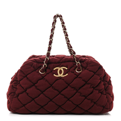 Chanel Jersey Bubble Quilt Bowler Bordeaux 1 of 11