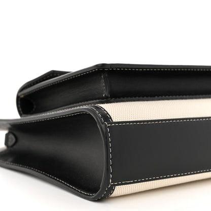 Burberry Canvas Smooth Calfskin Two Tone Mini Pocket Bag White Black 8 of 10