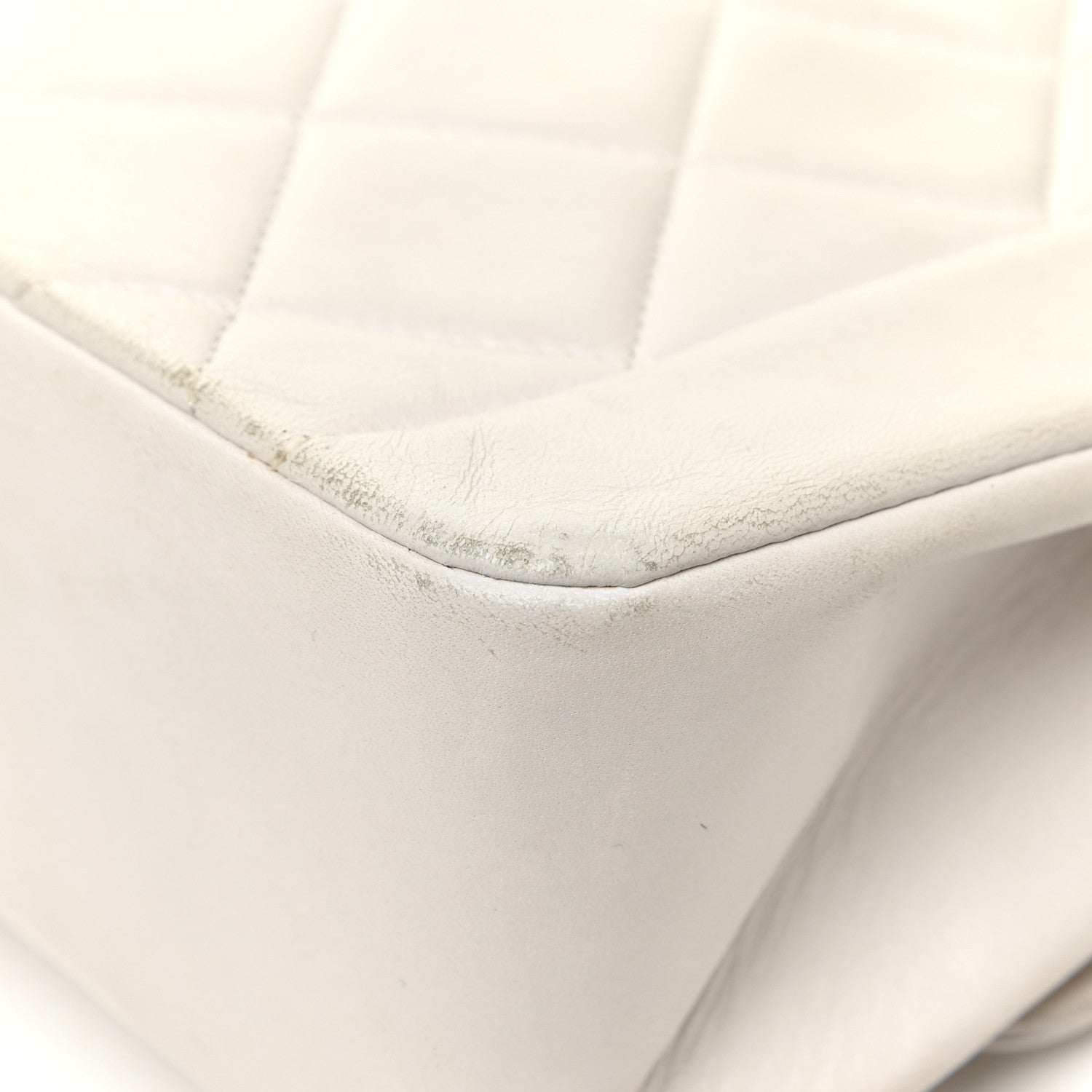 Chanel Lambskin Quilted Medium Single Flap White 23 of 24
