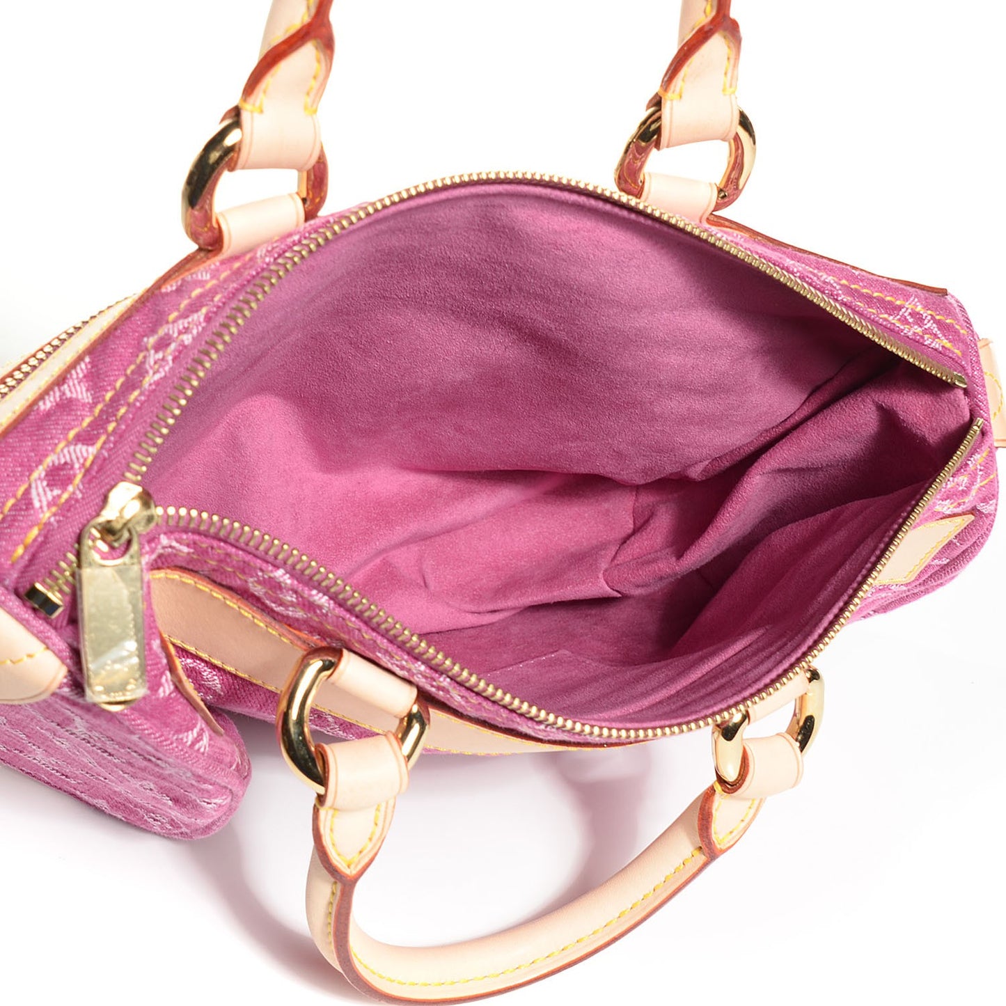 Monogram Denim Neo Speedy Fuchsia