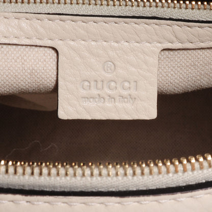 Gucci Leather Vintage Web Medium Boston Off White 6 of 7