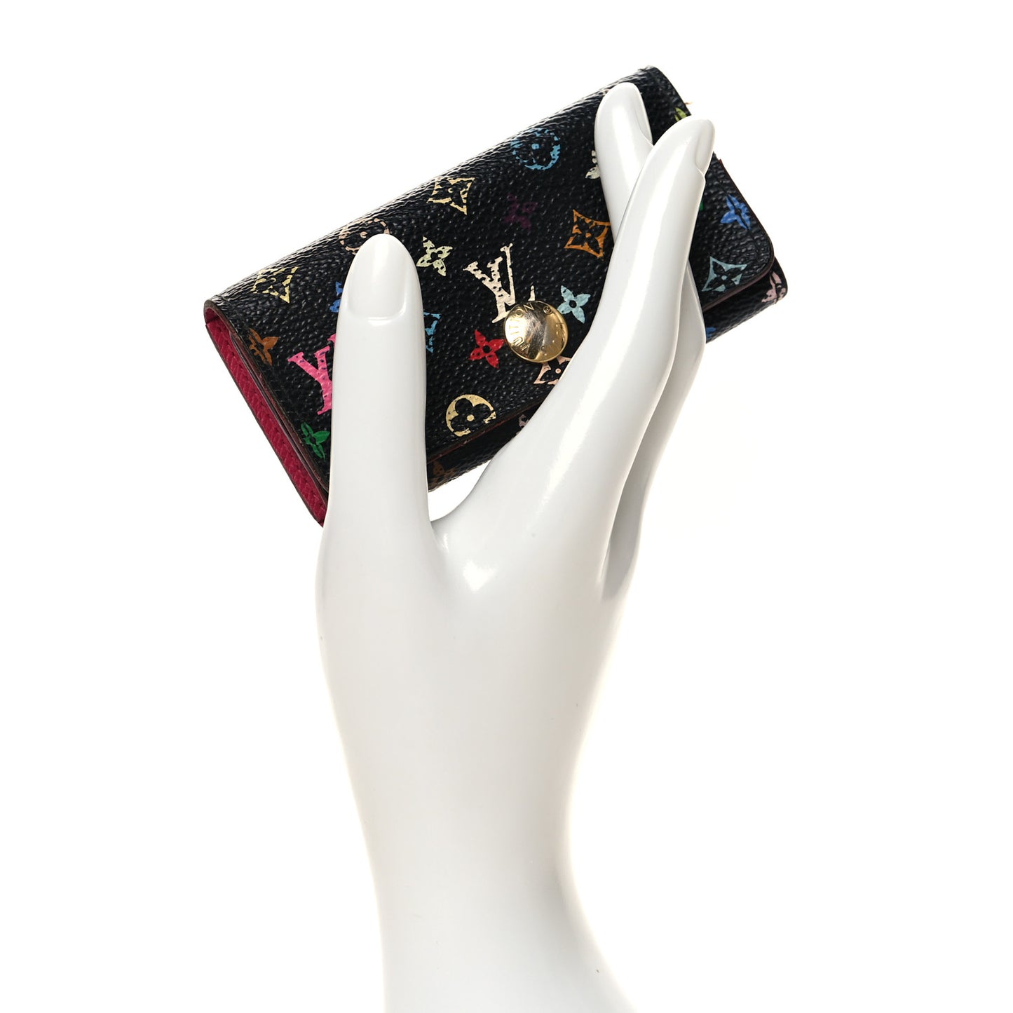 Monogram Multicolor Multicles 4 Key Holder Black Grenade