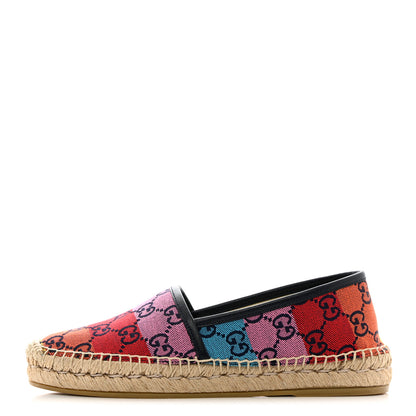 Gucci Monogram Multicolor Womens Espadrilles 36 Blue Rainbow Blue 1 of 9