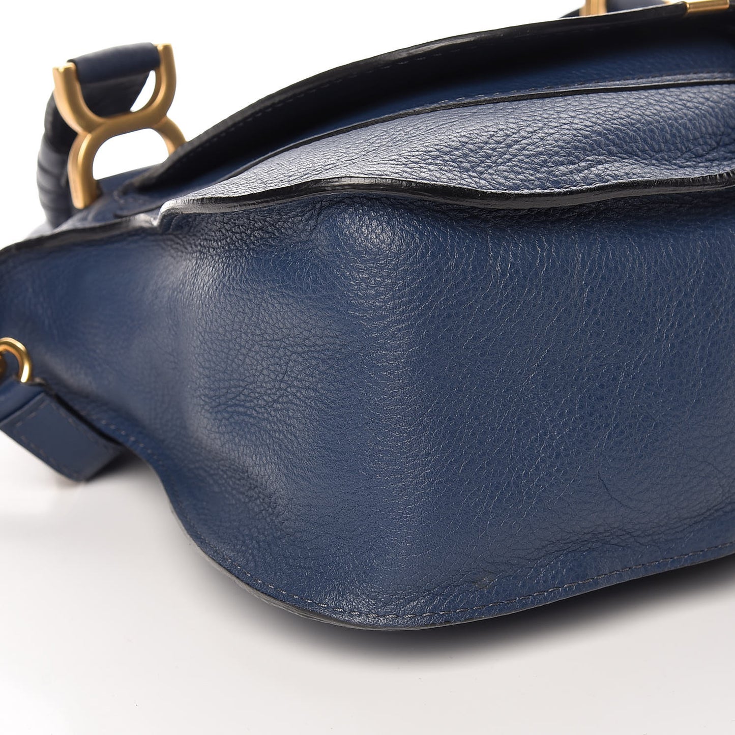 Calfskin Medium Marcie Satchel Royal Navy